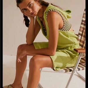 Free People Oliver Romper in Celery Juice Colorway 45396